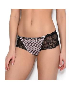 shorty Lise charmel en dentelle avoue rose