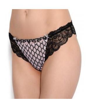 SLIP séduction lise charmel dentelle avoue rose