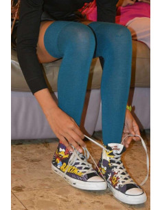 Jambière Cronert coton bleu pétrole 2