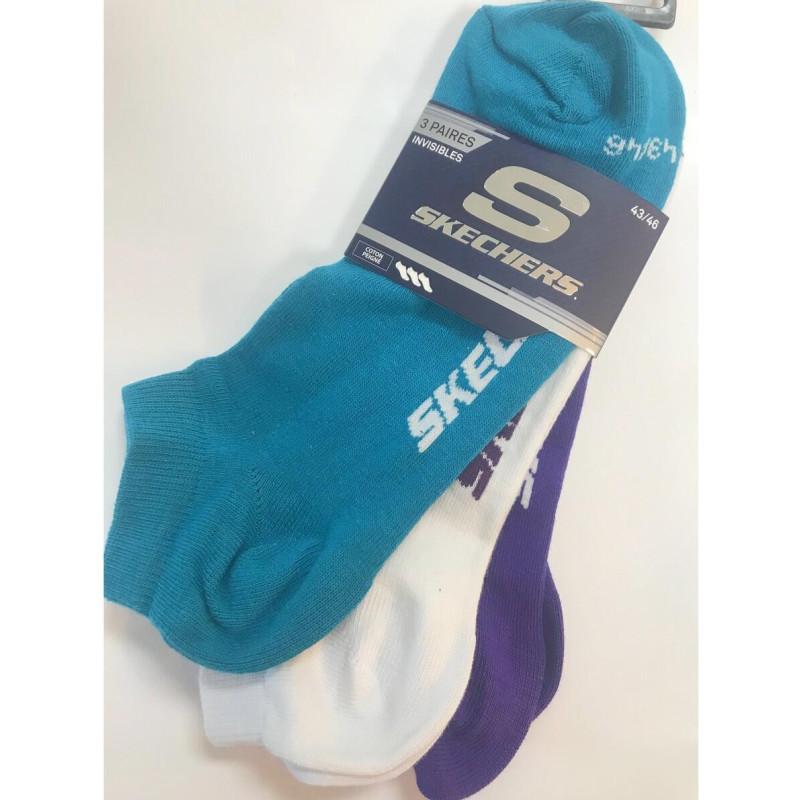 3 paires Socquettes Invisibles Sketcher Coton