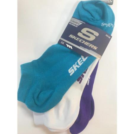 Socquettes invisibles Sketchers invisibles en coton