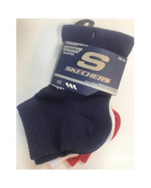 3 paires de quarter Sketchers Coton homme