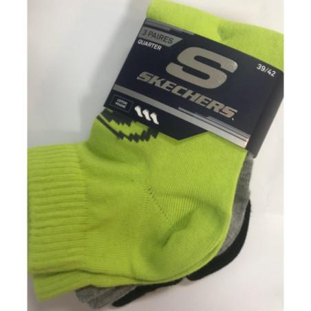 3 paires de Quarter Chaussettes Sketchers