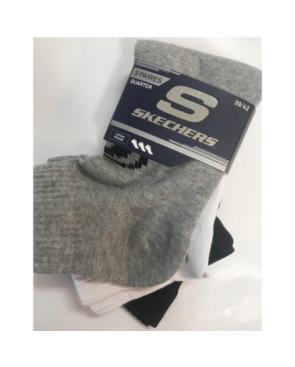 socquettes quarter sketcher gris noir blanc 3 paires