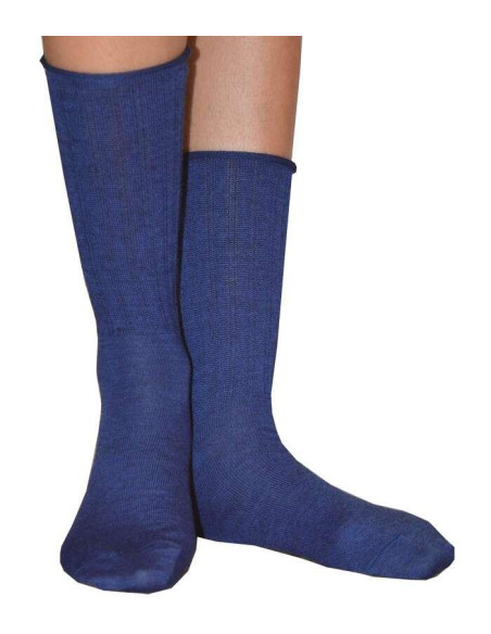 Chaussettes Cronert  Laine roulée Bleues