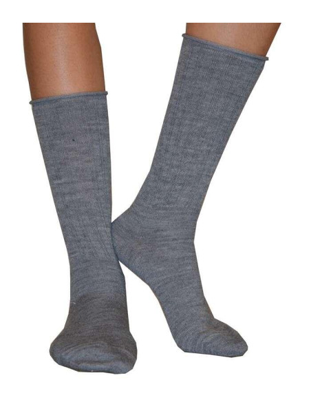 Chaussettes Cronert  Laine roulée grises