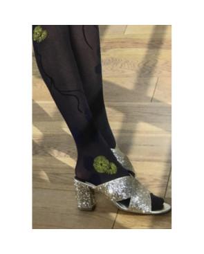 chaussettes lycra opaque Feux d'artifice gris Berthe aux grands Pieds