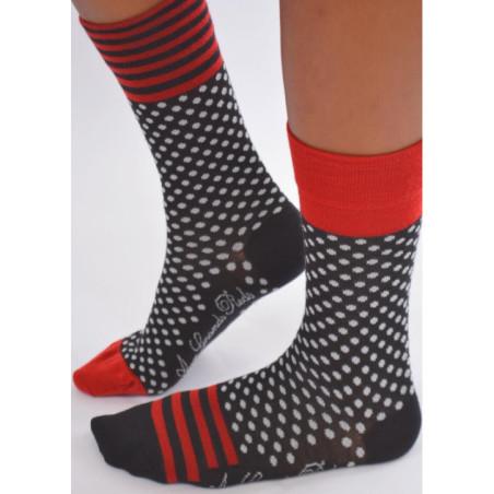 Chaussettes hiver pois asymétriques Berthe aux grands Pieds