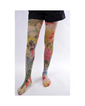 Collant opaque imprimé Fleurs tropicales Flirt