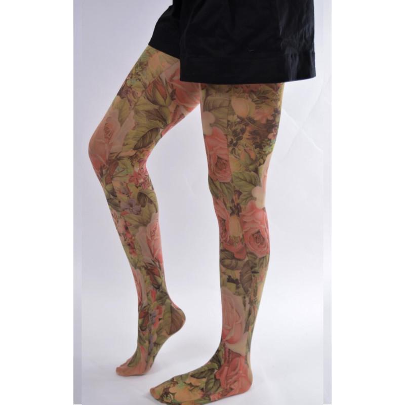 Collant opaque imprimé jardin Fleuri Flirt