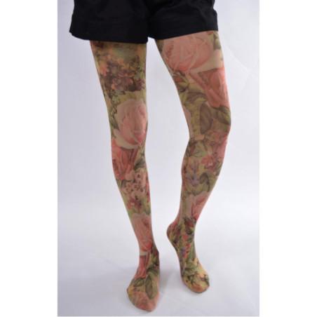Collant opaque imprimé jardin Fleuri Flirt