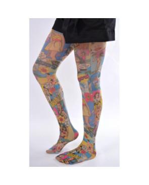 Collant opaque Imprimé Bande dessinée Vintage Flirt