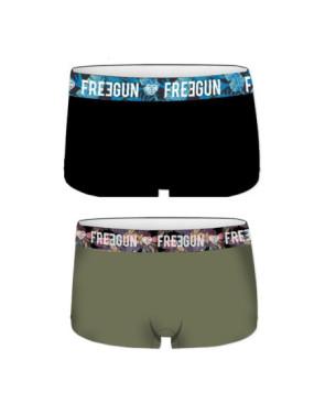 Lot de 2 Boxers  Coton bio  Femme Freegun uni
