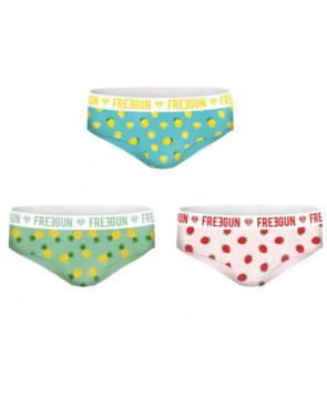 3 Shortys coton Freegun Fruits tendances