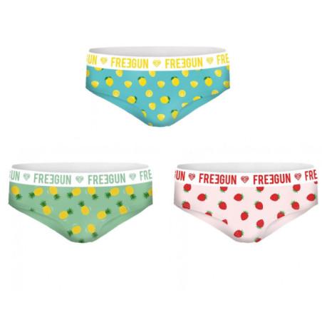 3 Shortys coton Freegun Fruits tendances
