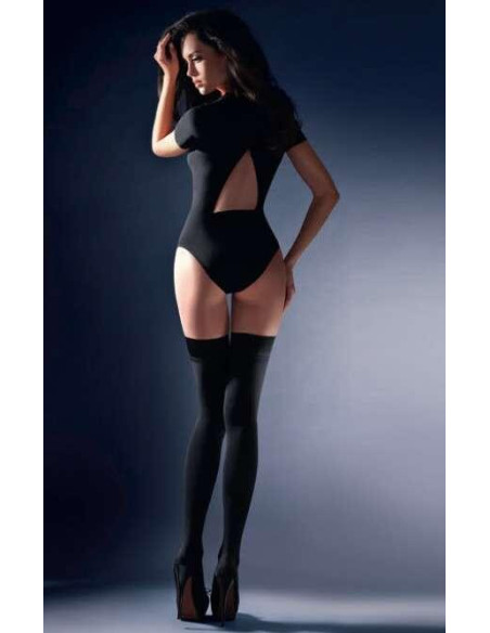 Bas Top Opaque Noir Gabriella