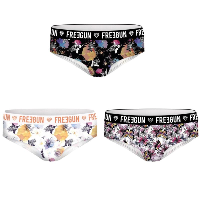 Lot De 3 Shortys Miss Freegun Papillons et roses