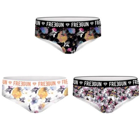 3 shortys Miss Freegun Roses et Papillons tendances
