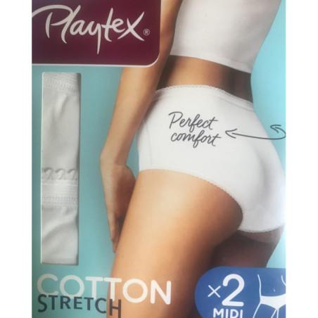 Lot de 2 Culottes Playtex cotton Stretch Midi