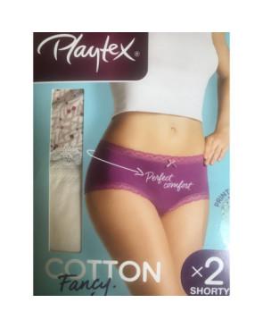 Lot De 2 Shorty Cotton Fancy Playtex