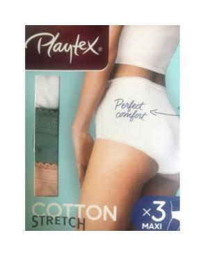 Culottes Coton stretch Playtex  Roses verts blanches