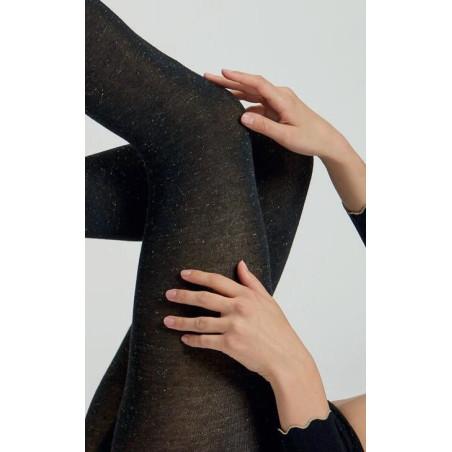 Collant hiver Chaud chic effet Lurex
