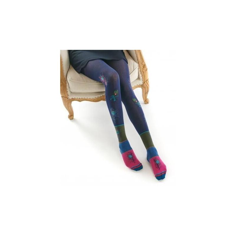 Collant fil de Joie Plumes fleuries Hiver