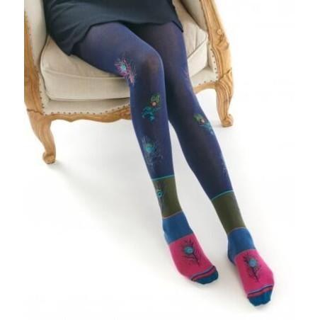 Collant fil de Joie Plumes fleuries Hiver