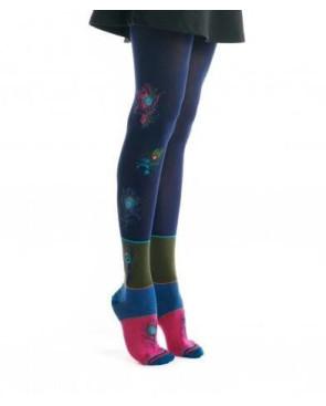Collant fil de Joie Plumes fleuries Hiver