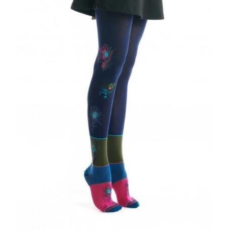 Collant fil de Joie Plumes fleuries Hiver