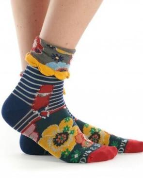 Chaussettes-revers-souples-fleuries-Dub-et-Drino-Rayures-vintage-drin557