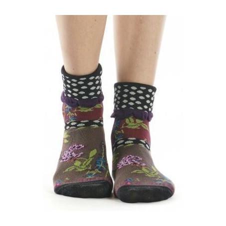 Chaussettes Revers Dub et drino Precious Bouquet et pois