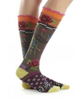 Mi bas Precious Dub et Drino coton fleurs Patchwork