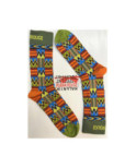 Chaussettes Ruban Rouge Patchwork Africain