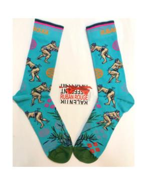  chaussettes-originales-Ruban-Rouge-coton-combat-de-sumos-Rubah09-plat