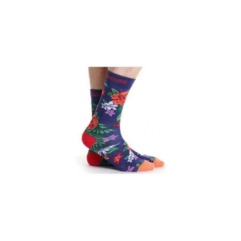 Chaussettes ruban rouge orchidées
