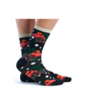 Chaussettes Pois et orchidées Ruban Rouge