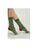 Chaussettes laine et soie rayures fantaisie San Giacomo