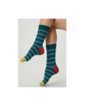 Chaussettes laine et soie rayures fantaisie San Giacomo
