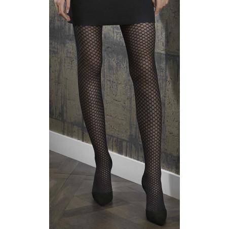 Collant LE Bourget Noir chic nid d'abeille
