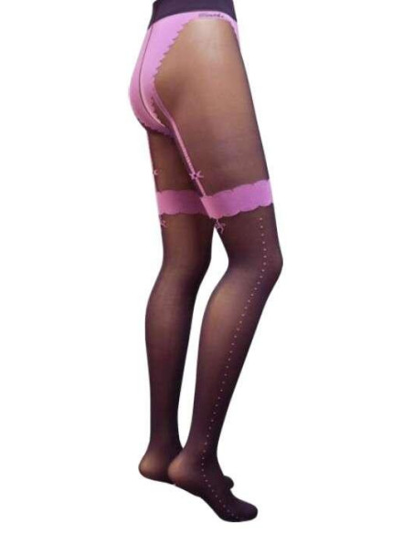 Collant Porte Jarretelles Berthe aux grands Pieds rose