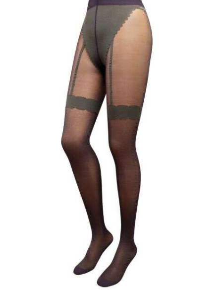 Collant Porte Jarretelles Berthe aux grands Pieds gris