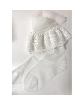 bas top Girardi fin chic blanc