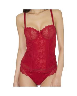  Bustier Aubade rouge Baroque labirynthe des sens