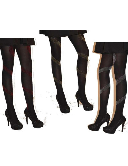 Collant spirale lurex festif