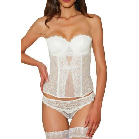 Guêpière Aubade Dentelle nacre mariage