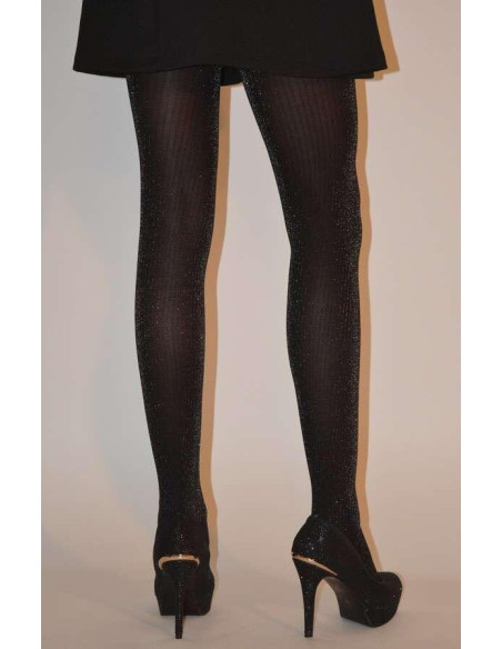 Collant Rayures Lurex Opaque dos