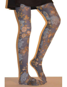 Collant farell imprimé vintage fleuri 2