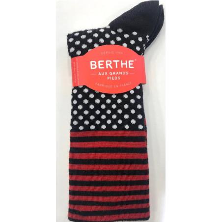 Chaussettes Plumetis asymétrique Hiver