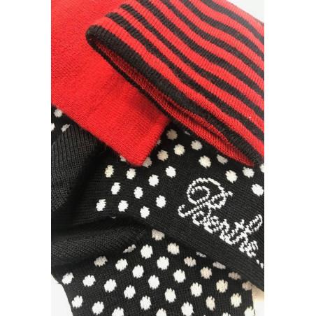 Chaussettes Plumetis asymétrique Hiver